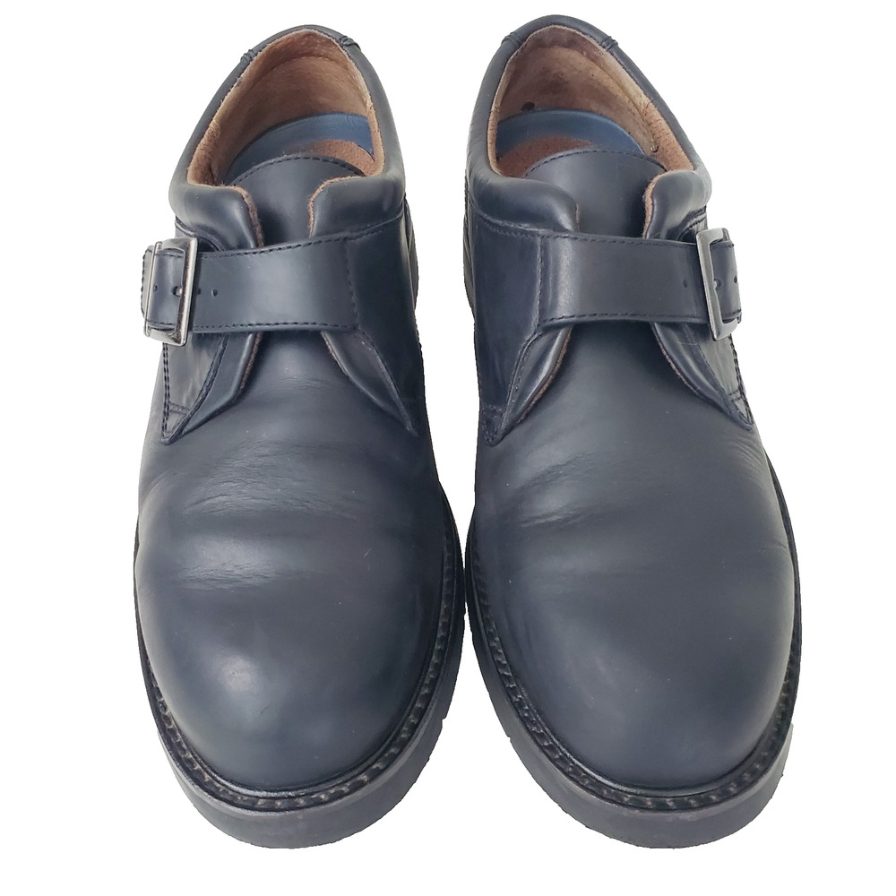 Dockers Men’s 10.5M 90-6144 Franchise Slip On Dress Shoes Loafers Black Buckle